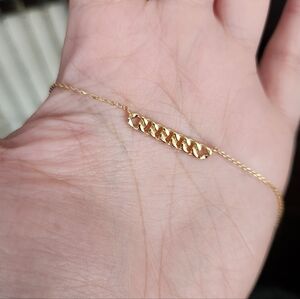 Aurate For Helzberg Curb Chain Detail Necklace Gold Vermeil